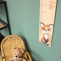 Messlatte Fuchs Aus Holz Mit Name/Geschenk Zur Geburt Waldtier Motiven Kinderzimmer Personalisiert von vonMiaShop