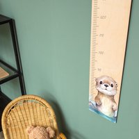 Messlatte Otter Aus Holz Mit Name/Geschenk Zur Geburt Illustration Kinderzimmer Personalisiert von vonMiaShop