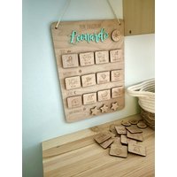 Tagesplan Für Kinder Aus Holz Mit 24 Routinekarten, Routineplan Tagesablauf Kinder, Morgenroutine/Abendroutine von vonMiaShop