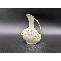 Alka Kunst Bavaria Vase Porzellan Porcelain Dekor Rita Creme Weiß Blumen Mid Century Design 50S 50Er 60S 60Er Vintage Vtg von vonboege