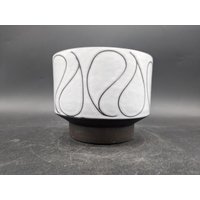Bkw Böttger Keramik Übertopf Groß Planter Pot Cachepot Black White West German Pottery Design 50S 50Er 60S 60Er Wgp Vintage #25 von vonboege