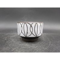 Bkw Böttger Keramik Übertopf Mini Planter Pot Cachepot Black White West German Pottery Design 50S 50Er 60S 60Er Wgp Vintage #22 von vonboege