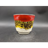 Es Emons & Söhne Keramik Übertopf Cachepot Planter Pot Rot Gelb Braun West German Pottery Design 60S 60Er 70S 70Er Vintage Vtg Es Emons & Söhne Keramik Übertopf Cachepot Planter Pot Rot Gelb Braun West German Pottery Design 60S 60Er 70S 70Er Vintage Vtg von vonboege