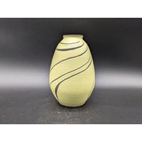 Hk Von Der Trenck Vase Keramik Ceramic Yellow Black Mid Century German Studio Art Pottery Design 50S 50Er 60S 60Er Vintage Wgp Kellinghusen von vonboege