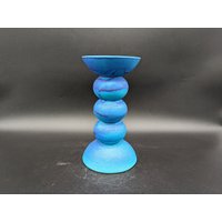 Hutschenreuther Kerzenständer Vase Keramik Renèe Neue Türkis Modern Pop Art Space Age Design 70S 70Er Vintage Vtg von vonboege