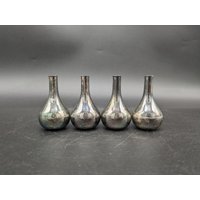 Ihq Teardrop Kerzenständer Metall Messing Versilbert Mid Century Modern Danish Design 60S 60Er 70S 70Er Vintage Vtg von vonboege
