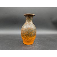Jasba 1162 18 Vase Keramik Ceramic Orange Grün German Pottery Fat Lava Era Design 70S 70Er Vintage Wgp von vonboege