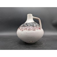Kreutz Vase Keramik Ceramic Grau Schwarz Rot West German Pottery Design 60S 60Er 70S 70Er Vintage von vonboege