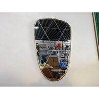 Lenz Lenzgold Spiegel Nierenspiegel Flurspiegel 532 Messing Mid Century Rauten Geschliffen Design 60S 60Er 50S 50Er Vintage Vtg von vonboege