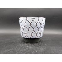 Marei 12/15 Übertopf Cachepot Planter Pot Keramik Ceramics Schwarz Weiß West German Pottery Design Wgp 60S 60Er 70S 70Er Vintage von vonboege