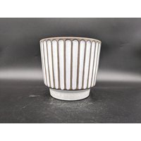 Marei 12/3 Übertopf Cachepot Planter Pot Keramik Ceramics Schwarz Weiß West German Pottery Design Wgp 60S 60Er 70S 70Er Vintage Fat Lava Era von vonboege