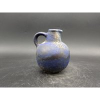 Ruscha 304 Vase Keramik Ceramic Blue Crusty West German Pottery Fat Lava Design 60S 60Er 70S 70Er Vintage von vonboege