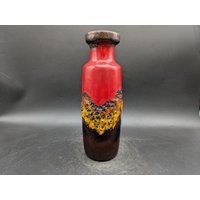 Scheurich 200-28 Vase Keramik Ceramic Gelb Orange Rot Schwarz West German Pottery Design 70S 70Er Vintage Wgp Scheurich 200-28 Vase Keramik Ceramic Gelb Orange Rot Schwarz West German Pottery Design 70S 70Er Vintage Wgp von vonboege