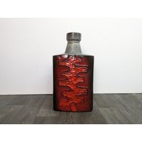 Scheurich 281-54 Vase Floorvase Keramik Ceramic Rot Schwarz West German Pottery Fat Lava Design 60S 60Er 70S 70Er Vintage von vonboege