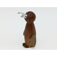 Teak Pinguin Flaschenöffner Kapselheber Bottle Opener Figur Figure Danish Design 60S 60Er 70S 70Er Vintage Vtg von vonboege