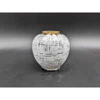 Uebelacker Vase Ball Ü Keramik Ceramic Grau Schwarz Goldrand Mid Century German Pottery Design 60S 60Er 50S 50Er Vintage Wgp Uebelacker Vase Ball Ü Keramik Ceramic Grau Schwarz Goldrand Mid Century German Pottery Design 60S 60Er 50S 50Er Vintage Wgp von vonboege