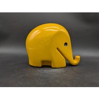 xl Drumbo Spardose Elefant 17cm Hoch Kunststoff Gelb Colani Diefenbach Design 70S 70Er Vintage Original von vonboege