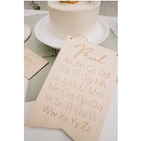 Abc Tafel Wimpel Holz Personalisiert I Schulkind 2025 Einschulung Deko Geschenk von vonjula