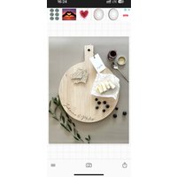 Schneidebrett Buche Rund Personalisiert I Servierbrett Charcuterie Board | Cheeseboard Hochzeitsgeschenk Einzugsgeschenk von vonjula