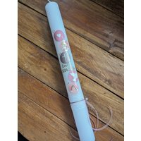 Kommunionkerze Regenbogen Rosa Für Mädchen Echtwachs Kommunionkerze Regenbogen Rosa Für Mädchen Echtwachs von vonkathrin