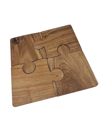 Untersetzer für Gläser oder kleine Töpfe, Puzzle Untersetzer, Glasuntersetzer eckig, Dekoration, Geschenk, Bierdeckel, Bier Untersetzer, Untersetzer Holz, Natur von vonlu