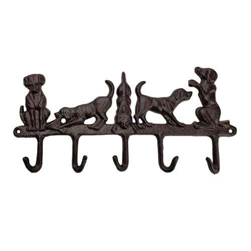 Wandhaken Hund, Antik, Vintage, Schwarz Metall, Garderobe, Kleiderhaken Tür, Schlüsselhalter, Haken, Gusseisen, Hakengarderobe, Organizer, Schlüsselaufbewahrung, Vintage, Rost- Optik, Hundeleinen von vonlu