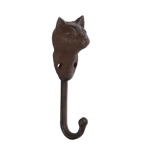 Wandhaken Katzen, Antik, Vintage, Schwarz Metall, Garderobe, Kleiderhaken Tür, Schlüsselhalter, Haken, Gusseisen, Hakengarderobe, Organizer, Schlüsselaufbewahrung, Vintage, Rost- Optik, Hundeleinen von vonlu