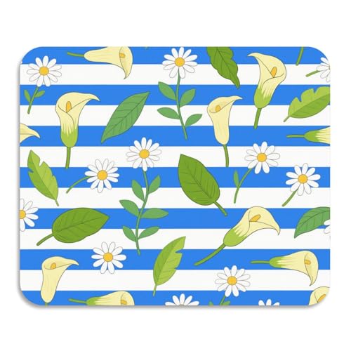 Abtropfgestell, Motiv: Calla-Lilie, Gänseblümchen, Gummi-Rückseite, saugfähig, Kieselgur Matte, Arbeitsplatte, Zubehör, 59,9 x 50 cm, Blau / Weiß Abtropfgestell, Motiv: Calla-Lilie, Gänseblümchen, Gummi-Rückseite, saugfähig, Kieselgur Matte, Arbeitsplatte, Zubehör, 59,9 x 50 cm, Blau / Weiß von voucong