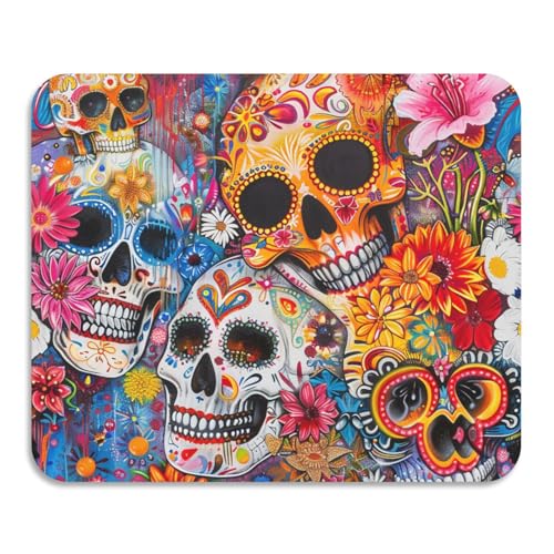 Abtropfgestell mit buntem Totenkopf, für Küche, Gummi-Rückseite, saugfähig, Kieselgur Matte, Haushaltsutensilien, 59,9 x 50 cm Abtropfgestell mit buntem Totenkopf, für Küche, Gummi-Rückseite, saugfähig, Kieselgur Matte, Haushaltsutensilien, 59,9 x 50 cm von voucong