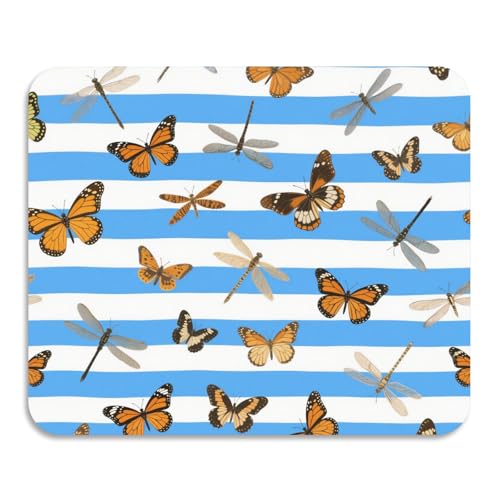 Abtropfmatte / Abtropfmatte, Motiv: Schmetterling, Libelle, rutschfest, saugfähig, Kieselgur, Küchentheke, 59,9 x 50 cm, Blau / Weiß Abtropfmatte / Abtropfmatte, Motiv: Schmetterling, Libelle, rutschfest, saugfähig, Kieselgur, Küchentheke, 59,9 x 50 cm, Blau / Weiß von voucong