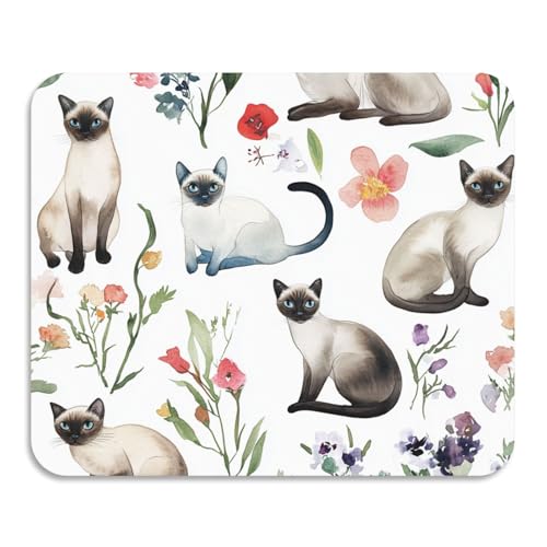 Abtropfmatte mit Cartoon-Siamkatzen, gummierte Rückseite, saugfähig, Kieselgur, Küchenzubehör für Arbeitsplatte, 59,9 x 50 cm, Weiß Abtropfmatte mit Cartoon-Siamkatzen, gummierte Rückseite, saugfähig, Kieselgur, Küchenzubehör für Arbeitsplatte, 59,9 x 50 cm, Weiß von voucong