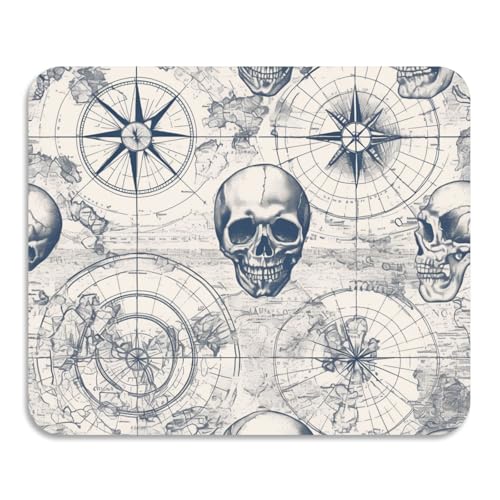 Adventures of Black and White Skull Dishes Abtropfgestell, Matte, waschbar, saugfähig, Kieselgur Matte, Küchentheke, Gadgets, 60 x 50 cm von voucong