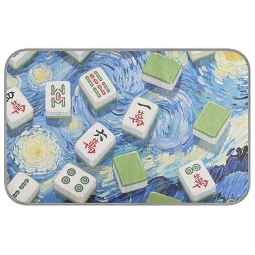 Art Painting Chinesisches Mahjong Sommer-Katzenbett für draußen, selbstkühlend, 96,5 x 58,4 cm, Betten für draußen, zum Schlafen, faltbar, Cama Refrescante Para Perros M von voucong