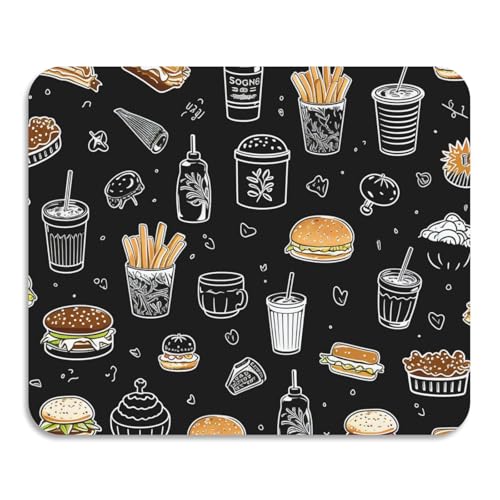 Black and White Burger Fries Drink Dish Mat with Drying Rack Easy to Clean Absorbent Diatomeous Earth Mat Kitchen Accessories for Countertop 59.9 x 50.0 cm Black and White Burger Fries Drink Dish Mat with Drying Rack Easy to Clean Absorbent Diatomeous Earth Mat Kitchen Accessories for Countertop 59.9 x 50.0 cm von voucong