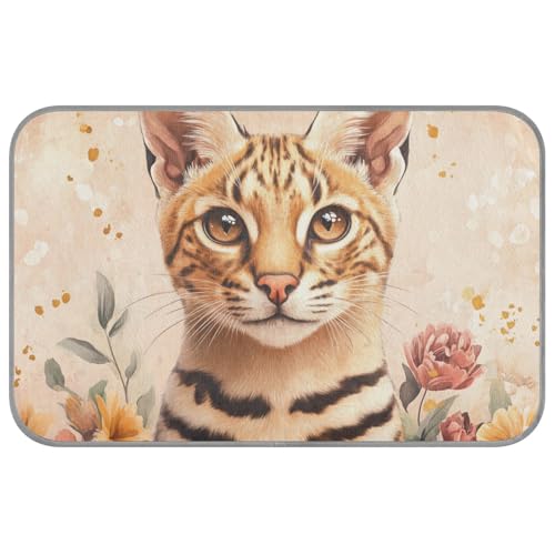 Boho Orange Cats Einfaches Sommerbett für Katzen, selbstkühlend, 96,5 x 58,4 cm, Gel-Kühlkissen für Schweine, Outdoor, nicht-elektrische Camas Frias Para Perros M von voucong