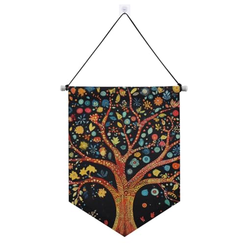 Buntes Stoffbanner zum Aufhängen mit Teleskopstange, hängende Dekorationen für Türen, Wände, Fenster, Gärten, Hof von voucong