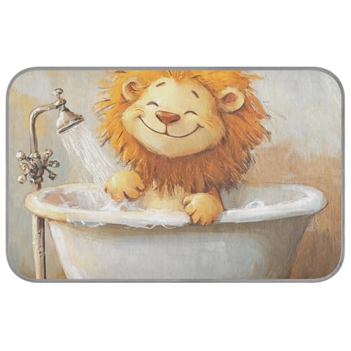 Cartoon-Löwen-Badewannen-Unterlagen für Hunde, selbstkühlend, 96,5 x 58,4 cm, Kühlkissen für Hunde, rutschfest, Manta, Refrescante Para Perro M von voucong