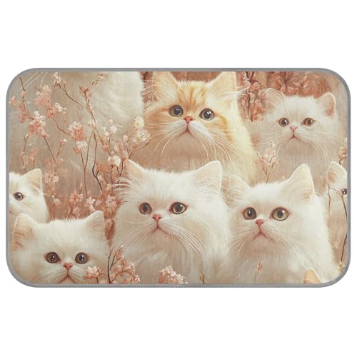 Cats Blush Summer Katzenbetten für Outdoor-Katzen, selbstkühlend, 96,5 x 58,4 cm, Outdoor-Kühlmatte für Chihuahua, Reisen, nicht elektrisch, Cama Fria Para Perro M von voucong