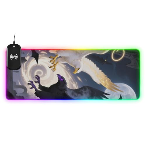 Cool Gold Black Eagles Bird Wirel Charging Glowing Desk Pad for Keyboard and Mouse Thin for Desk 89.9 x 39.9 cm Mouse Mat for Desk Cool Gold Black Eagles Bird Wirel Charging Glowing Desk Pad for Keyboard and Mouse Thin for Desk 89.9 x 39.9 cm Mouse Mat for Desk von voucong