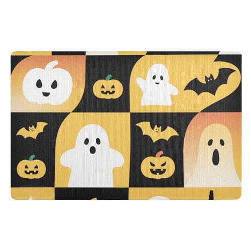 Fußmatte für den Eingangsbereich, Halloween, 81,3 x 50,8 cm, rutschfeste Gummi-Unterseite, saugfähig, für Treppen, Terrasse, Garage, Waschküche, Balkon Fußmatte für den Eingangsbereich, Halloween, 81,3 x 50,8 cm, rutschfeste Gummi-Unterseite, saugfähig, für Treppen, Terrasse, Garage, Waschküche, Balkon von voucong