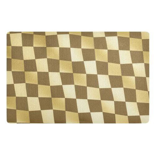Fußmatte für drinnen und draußen, 81,3 x 50,8 cm, rutschfeste Gummi-Unterseite, saugfähig, für Treppen, Terrasse, Garage, Waschküche, Balkon, Braun Fußmatte für drinnen und draußen, 81,3 x 50,8 cm, rutschfeste Gummi-Unterseite, saugfähig, für Treppen, Terrasse, Garage, Waschküche, Balkon, Braun von voucong