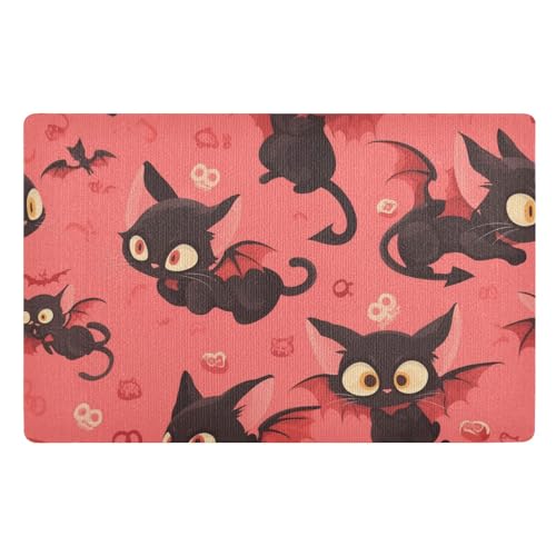 Fußmatte mit Cartoon-Motiv, Motiv: böse Katzen, 81,3 x 50,8 cm, rutschfeste Gummi-Rückseite, saugfähig, für Treppen, Terrasse, Garage, Waschküche, Balkon Fußmatte mit Cartoon-Motiv, Motiv: böse Katzen, 81,3 x 50,8 cm, rutschfeste Gummi-Rückseite, saugfähig, für Treppen, Terrasse, Garage, Waschküche, Balkon von voucong