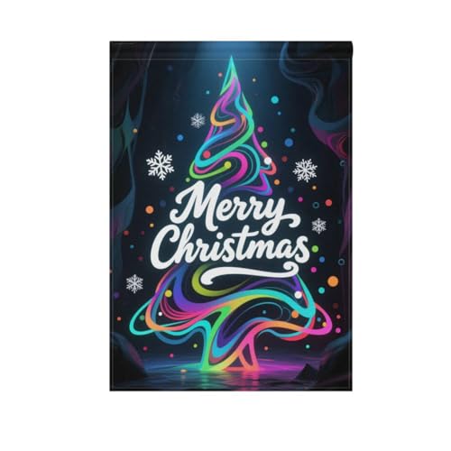 Gartenbanner "Merry Christmas", schwarz, für den Außenbereich, Terrassendekoration, 71 x 101 cm, doppelseitig Gartenbanner "Merry Christmas", schwarz, für den Außenbereich, Terrassendekoration, 71 x 101 cm, doppelseitig von voucong