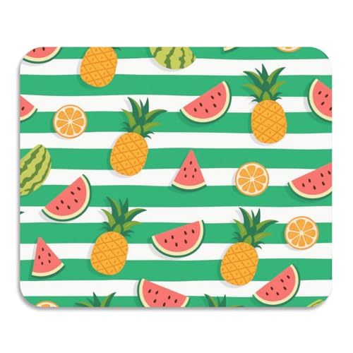 Grün-weiß gestreifte Sommerfrucht-Trockenmatte, rutschfest, saugfähig, Kieselgur Matte, Küchentheke, 59,9 x 50 cm von voucong