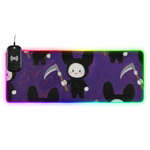 Halloween Black Ghost Wirel Charging Glowing Mouse and Keyboard Pad unwashable desks 89.9 x 39.9 cm mat for Keyboard and Mouse Halloween Black Ghost Wirel Charging Glowing Mouse and Keyboard Pad unwashable desks 89.9 x 39.9 cm mat for Keyboard and Mouse von voucong