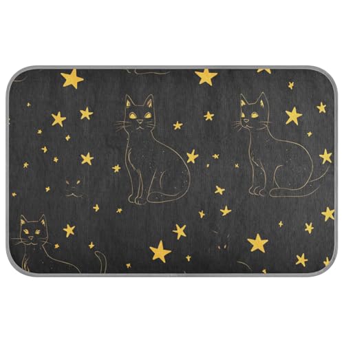 Halloween-Katze, böse Katze, schwarz-goldener Stern, Sommer-Hunde-Kühlmatten, selbstkühlend, 96,5 x 58,4 cm, Haustierbetten für Schwein, draußen, nicht elektrisch, Manta, Refrescante Para Perro M Halloween-Katze, böse Katze, schwarz-goldener Stern, Sommer-Hunde-Kühlmatten, selbstkühlend, 96,5 x 58,4 cm, Haustierbetten für Schwein, draußen, nicht elektrisch, Manta, Refrescante Para Perro M von voucong