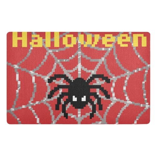 Halloween Pixel Red SpiderWelcome-Matte für den Außenbereich, 81,3 x 50,8 cm, rutschfest, Gummi, extra für Treppen, Terrasse, Garage, Waschküche, Balkon Halloween Pixel Red SpiderWelcome-Matte für den Außenbereich, 81,3 x 50,8 cm, rutschfest, Gummi, extra für Treppen, Terrasse, Garage, Waschküche, Balkon von voucong