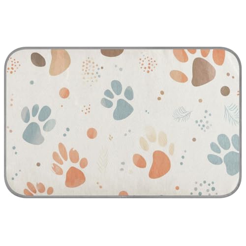 Haustier-Kühldecke mit Hundepfotenabdrücken, selbstkühlend, 96,5 x 58,4 cm, für Kaninchen, Innenbereich, Esterilla, Refrescante Para Perros, M von voucong