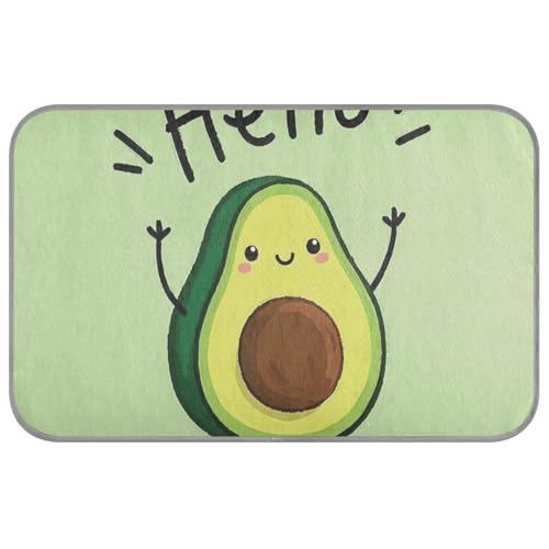 Hello Cartoon Süße grüne Avocado Sommer-Katzendecken für den Innenbereich, selbstkühlend, 96,5 x 58,4 cm, Haustier-Kühlbett für Kätzchen, draußen, faltbar, Camas Frias Para Perros M von voucong