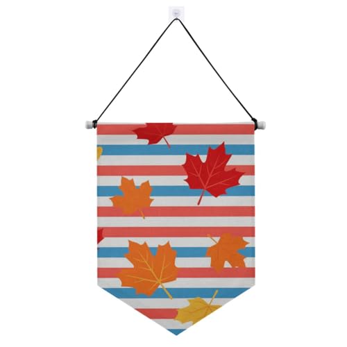 Herbst-Ahornblätter-Banner-Aufhänger für die Wand mit Teleskopstange, Hof-Banner, hängende Dekorationen für Tür, Wände, Fenster, Gärten, Hof von voucong